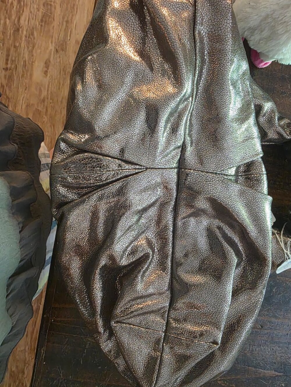 Elie Tahari Metallic Pewter Hobo Bag - Picture 6 of 10